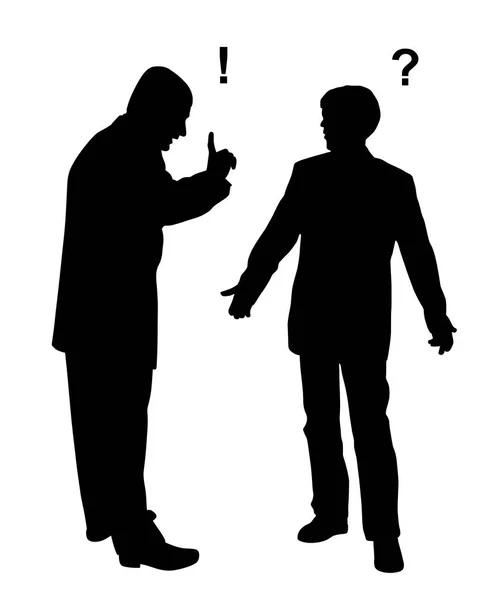 Dos hombres de negocios discutiendo — Vector de stock