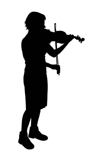 Female playing violin — Stock Vector