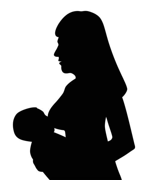 Mother breastfeeding her baby — Stock Vector