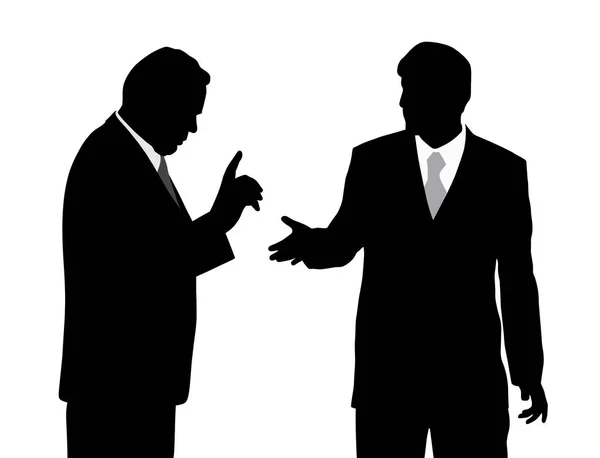 Dos hombres de negocios discutiendo — Vector de stock