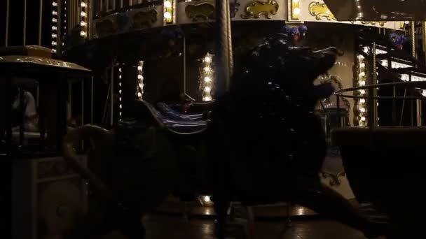 Foire du comté de manège la nuit — Video