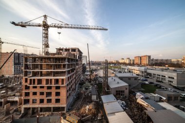 Apartman inşaat sürecinde içinde görüntüleme