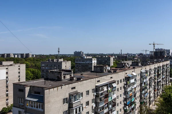 Obecný panorama pohled z nejvyššího bodu — Stock fotografie