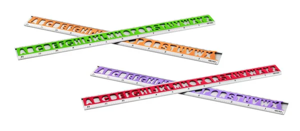 Plastic Color Rulers — Stock Photo, Image