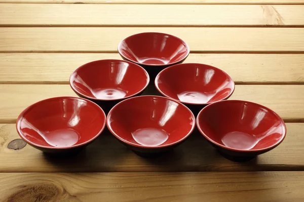 Lakované japonské misky — Stock fotografie