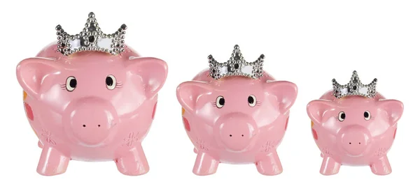 Piggy banken met kronen — Stockfoto