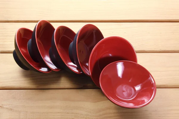 Червоний японських миски — стокове фото