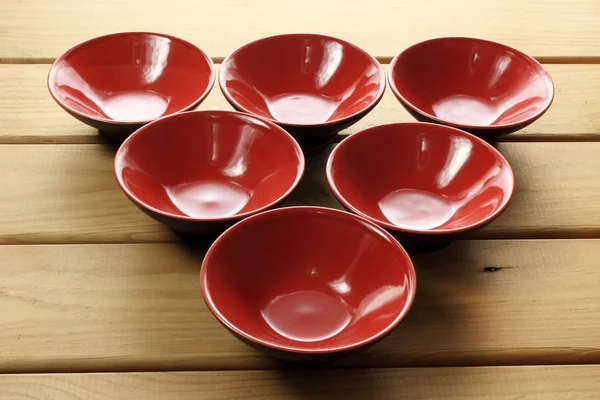 红色的日本碗 — 图库照片