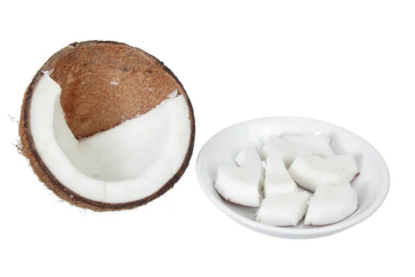 Bitar av kokos — Stockfoto