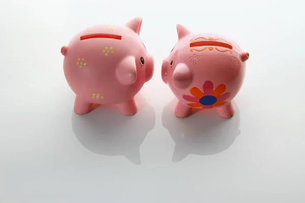 Bancos de porquinho rosa — Fotografia de Stock