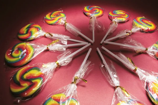 Multiple Swirl Lollipops — Stock Photo, Image