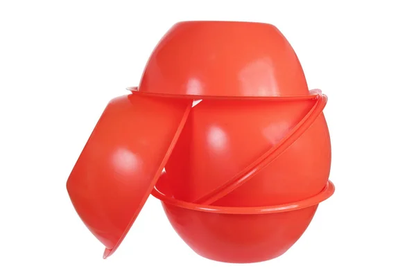 Cuencos de plástico rojo — Foto de Stock
