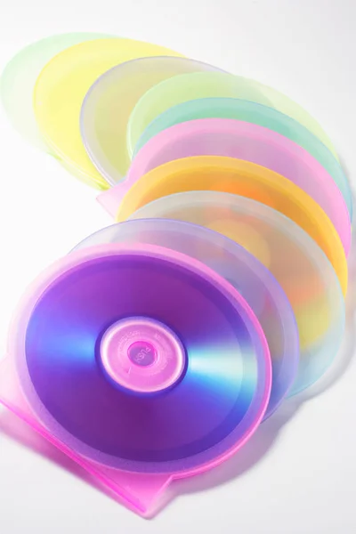 Line of CD Cases — Stock Photo, Image