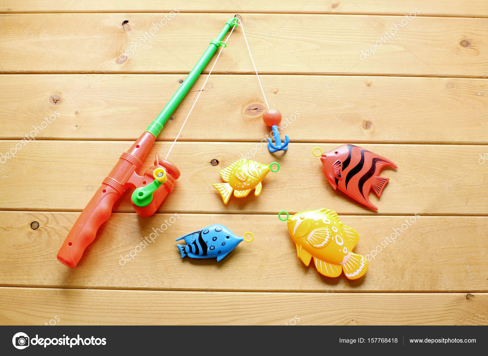 Plastic Fishing Toy — Stock Photo © newlight #157768418