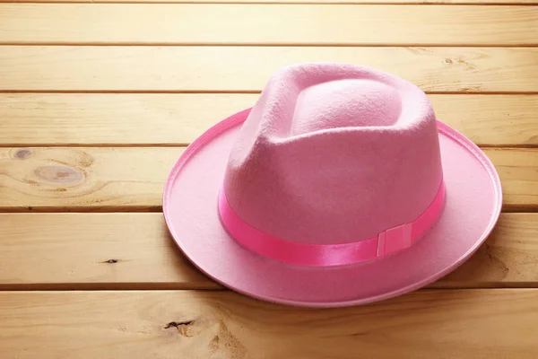 Pink Fedora Hat — стокове фото