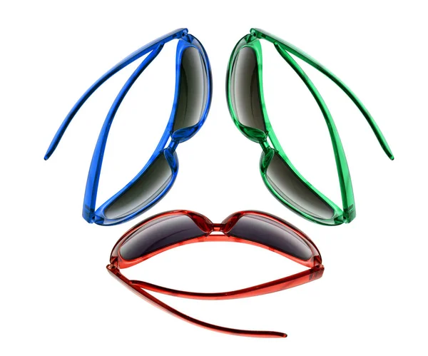 Trzy pary okulary przeciwsłoneczne — Zdjęcie stockowe