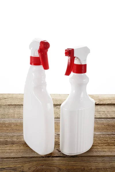 Puste spray butelkach — Zdjęcie stockowe