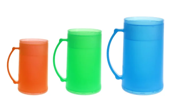 長いプラスチック マグカップ — ストック写真