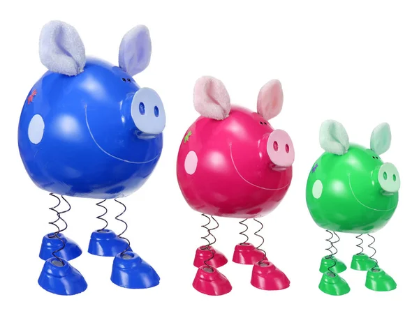 Row of Piggy Banks — Stock Photo, Image