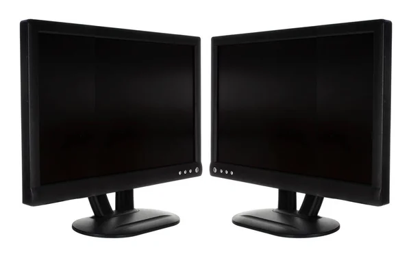 Twee computer-monitoren — Stockfoto