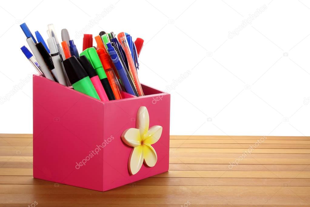 Ballpoint Pens in Holder