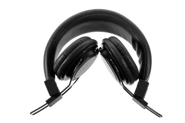 Schwarzes Kopfhörer — Stockfoto