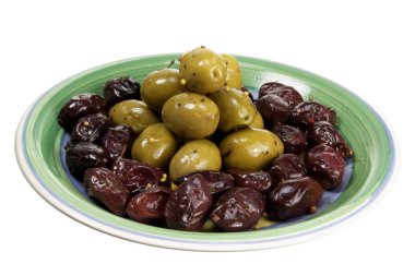 Zeytin tabağı üzerinde