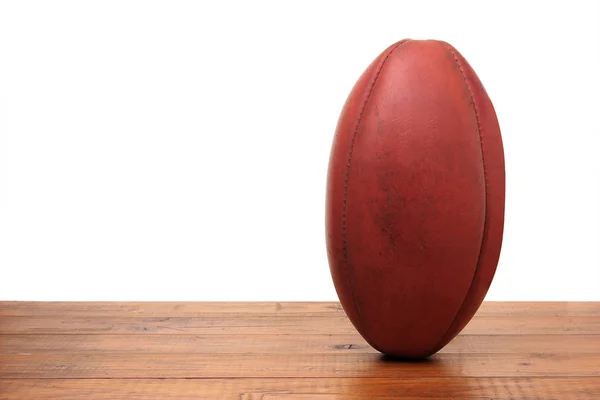 Skórzane Rugby piłka — Zdjęcie stockowe