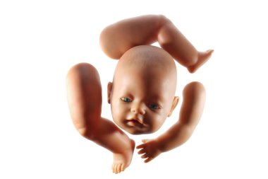 Tahta Arkaplanda Kırık Bebek