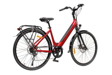 Beyaz Arkaplanda Elektriksel Bisiklet