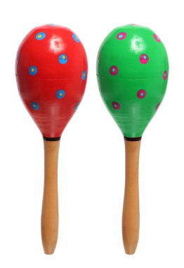 Ahşap Arkaplanda Bir çift Maracas