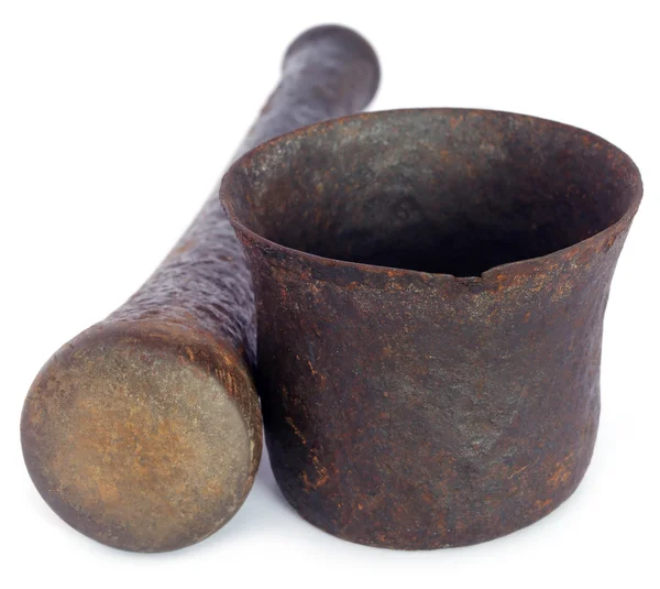 Vintage mortar with pestle — Stock Photo, Image