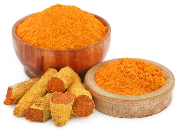 Whole and ground turmeric