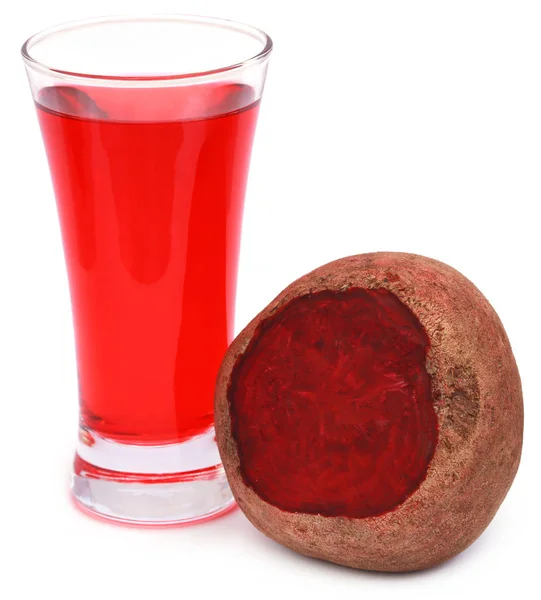 Fresh Beet with juice in glass — Stock Photo, Image