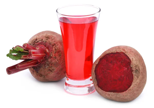 Fresh Beet with juice in glass