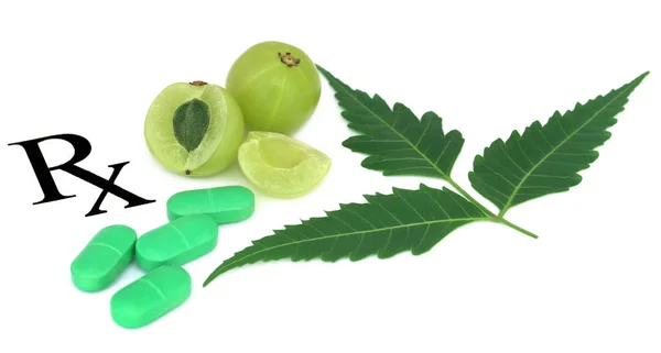 Frutos de Amla prescritos como medicina alternativa — Fotografia de Stock