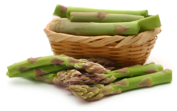 Close-up van verse asperges — Stockfoto