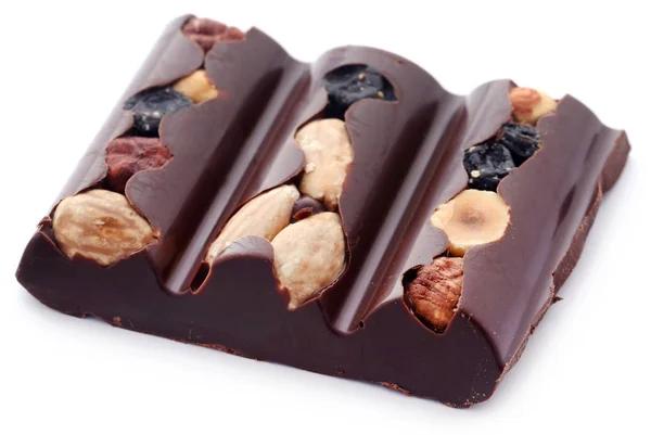 Крупный план орехового шоколада — стоковое фото