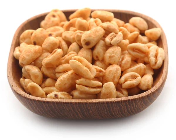 Golden puffed wheat — Stock Photo, Image