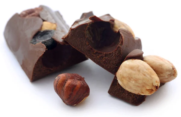 Chocolate de nozes — Fotografia de Stock