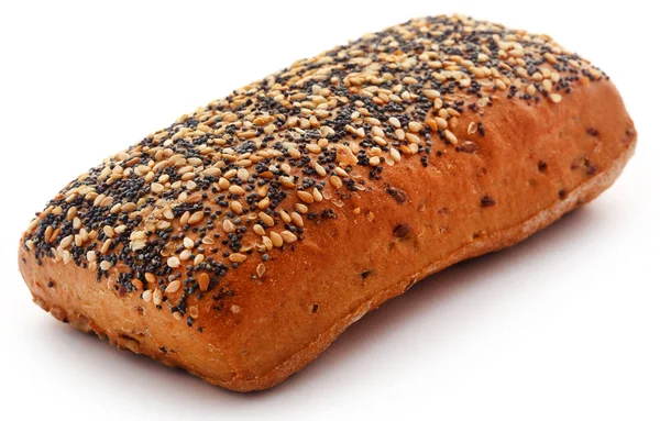Broodje met sesam en papaver zaden — Stockfoto