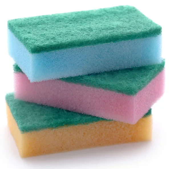 Kitchen sponge with scotch brite — Stock Photo, Image