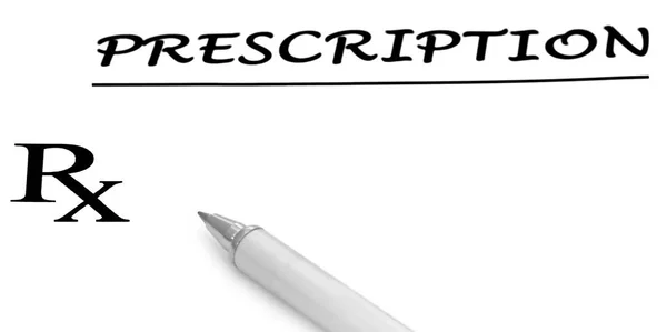 Physician Prescription written RX — Stock Photo, Image