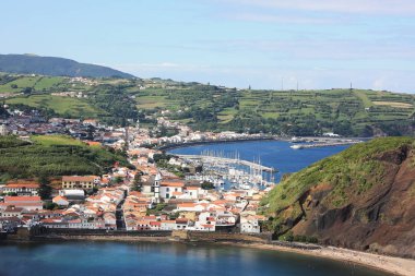 Horta şehir ve Azores, Portekiz adalar Körfezi Horta