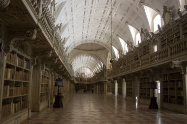 Mafra Palace Rokoko Kütüphanesi. Portekiz
