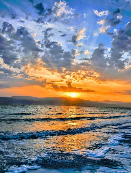 Божевільний Захід Сонця Ізраїлі Бачить Святу Землю — стокове фото