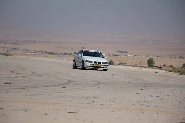 Voitures Sur Circuit Sur Les Routes Désert — Photo