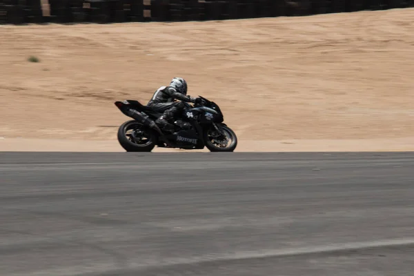 Competencia Motos Una Pista Carreras Día Entrenamiento — Foto de Stock