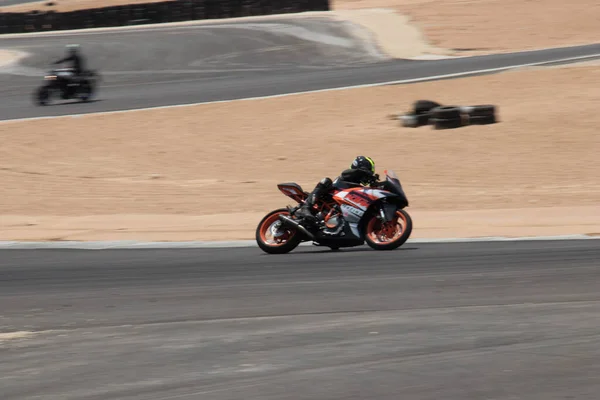 Konkurs Motocyklowy Torze Wyścigowym Dniu Szkolenia — Zdjęcie stockowe