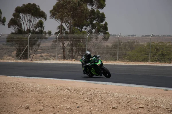 Konkurs Motocyklowy Torze Wyścigowym Dniu Szkolenia — Zdjęcie stockowe